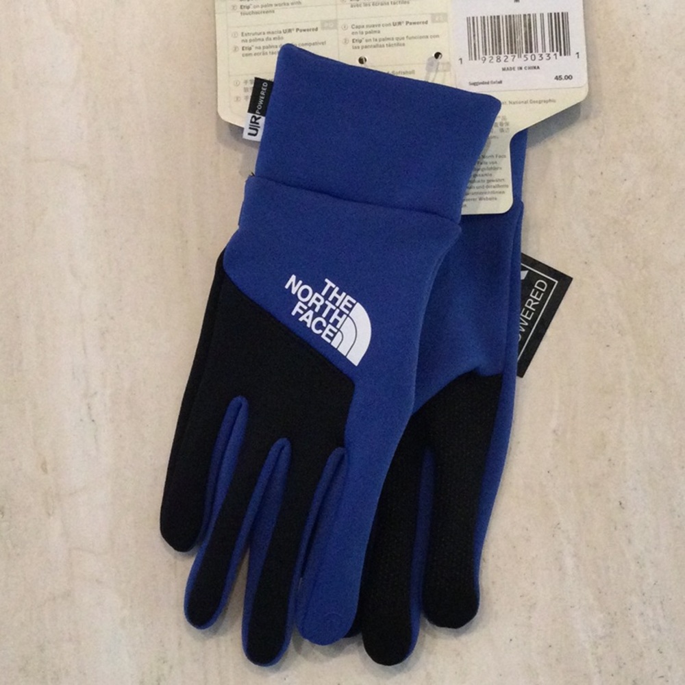 The North Face Etip Gloves Unisex Size Medium Blue TNF Winter Glove - Picture 10 of 15